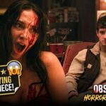 Review of the Obsession movie featuring the main characters and a five-star rating graphic.